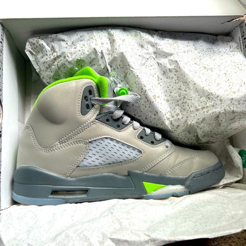Air Jordan 5 retro Silver/green bean Flint Grey